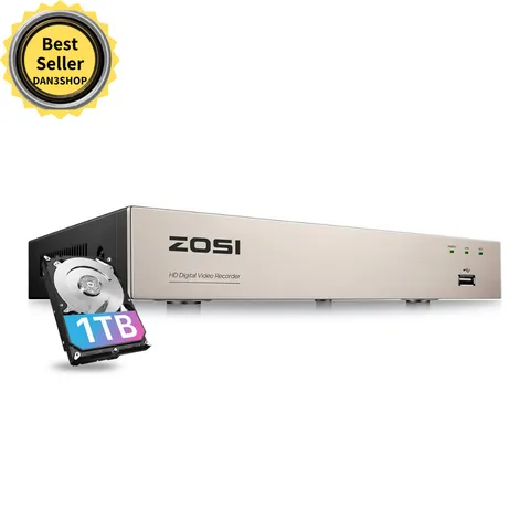 ZOSI 3K Lite 8 Channel Hybrid 4 in 1 HD TVI CCTV DVR AI Human/Vehicle Detecti...