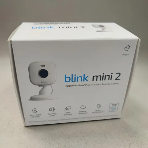 Blink Mini 2 Security Camera Webcam 1080p Home Pet Cam With Mic Factory Sealed 
