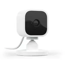 Blink Mini Indoor Plug-In Smart Security Camera, 1080p HD, White, Alexa