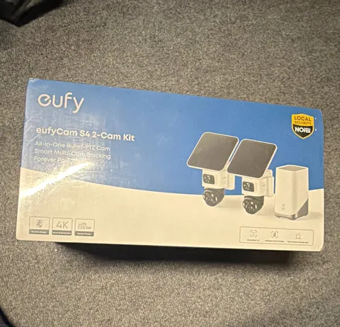 eufy eufyCam S4 2-Cam Kit 4K Solar PTZ Wireless Cam AI Local Spotlight
