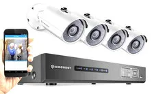 Amcrest HD 1.3-Megapixel 8C Network POE Video Security System HDD 1TB NEW !