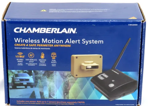 Chamberlain CWA2000 Outdoor / Indoor Long-Range Wireless Motion Alert System NEW