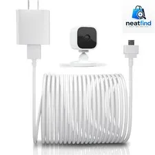 Indoor/Outdoor 20 FT Blink Mini Waterproof Charger with Easy Setup Wall Adapter