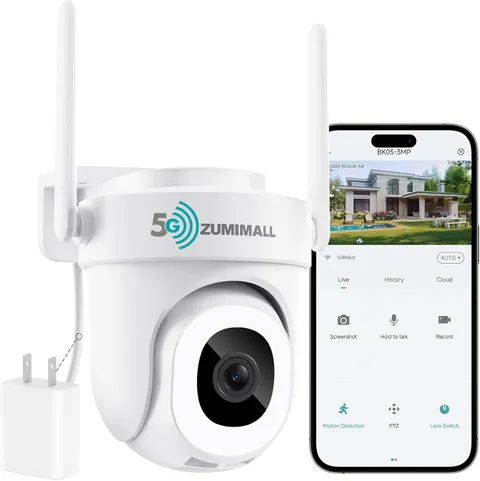 2K 3MP Wired Camera for Home Security, 2.4G/5G Wifi Security Camera Outdoor, 24/