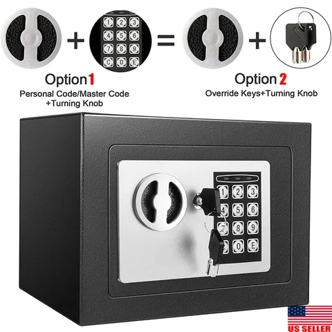 Digital Electronic Safe Box Keypad Lock Security Home Office Cash Jewelry Gun US