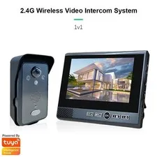 1080P Wireless Video Intercom System, No-Drill Doorbell Camera with Motion
