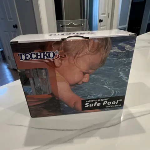 TECHKO Safe Pool Wireless Pool Alarm S187D, LED, Weather/Water-Resistant 110dB