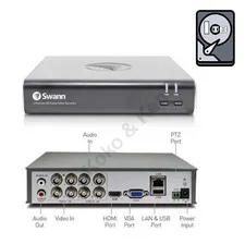 Swann 4580RN DVR 84580RN 8 Channel Digital Recorder 1080p 1TB Hard Drive