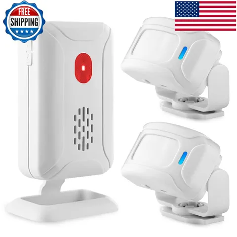 Cruxer Motion Sensor Alarm When Enter Sensing Range Wireless Detector Chime