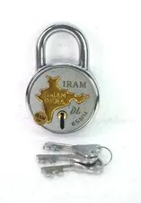 Decorative India Map Brass Fitted Iram Padlock 7lever Double Locking. i42-61