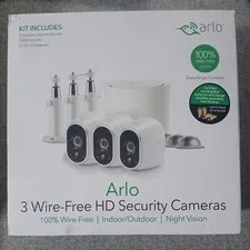 Arlo VMS3330W Security System with 3 HD Cameras ~