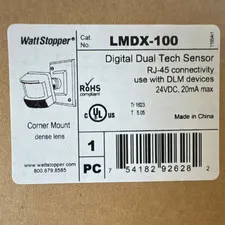 WattStopper LMDX-100 Dual Tech Corner Mount Motion Sensor RJ-45 DLM 24VDC