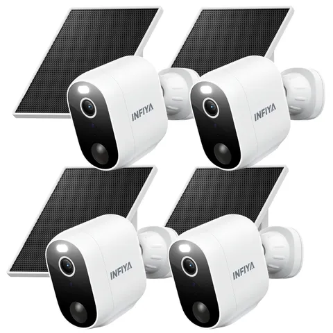 Security Cameras Wireless Outdoor, Solar & Battery Powered, 4Pack