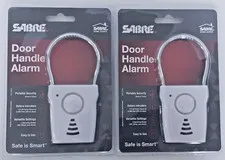 Lot of 2 Wireless Door Handle Alarms by SABRE Home Series Portable Security NEW