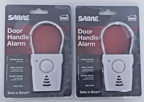 Lot of 2 Wireless Door Handle Alarms by SABRE Home Series Portable Security NEW