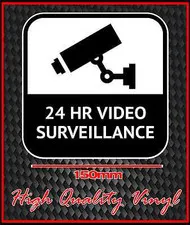 CCTV WARNING SIGN STICKER 24 HOUR VIDEO SURVEILLANCE BRAND NEW STYLE 9