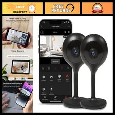 1080p Indoor Security Camera 2-Pack, Full HD Wi-Fi, Motion Detection, Smart Home