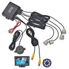 DIYSECUR Car Reverse Video Parking Radar 4 Sensor Rear View Backup Security Syst