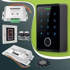 HOMSECUR Fingerprint Gate Door Access Control Lock With Drop Bolt Lock+Switch