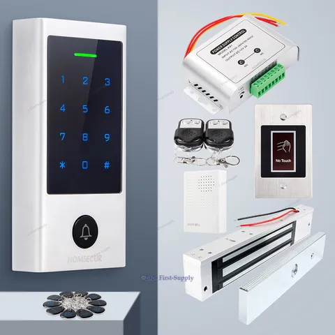 HOMSECUR Door Access Control Keypad Set With Magnetic Lock Wave Exit Button
