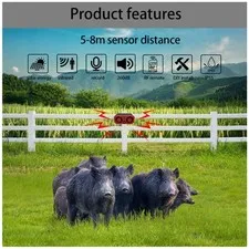 Solar Strobe Light Alarm, 130dB Siren, Wireless Controller