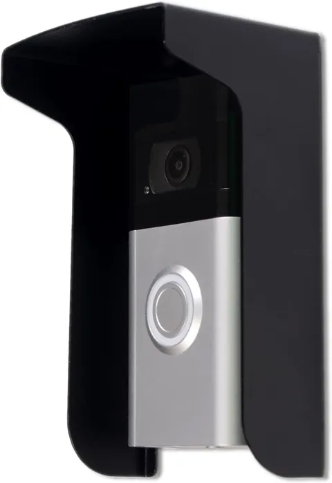 Steel Weather-Blocking Cover for Outdoor Video Doorbells with Anti-Glare Design