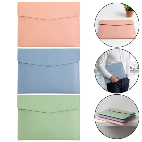 3ppcs PU A4 File Folder, Document Envelope Holder, Portfolio Pouch,