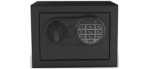 Pen + Gear Small Digital Safe with Electronic Lock and Backup Key in Black Model