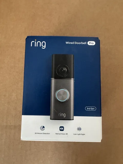 Ring Wired Doorbell Pro 3rd Gen Retinal 4K  (Newest Model) BRAND NEW / SEALED