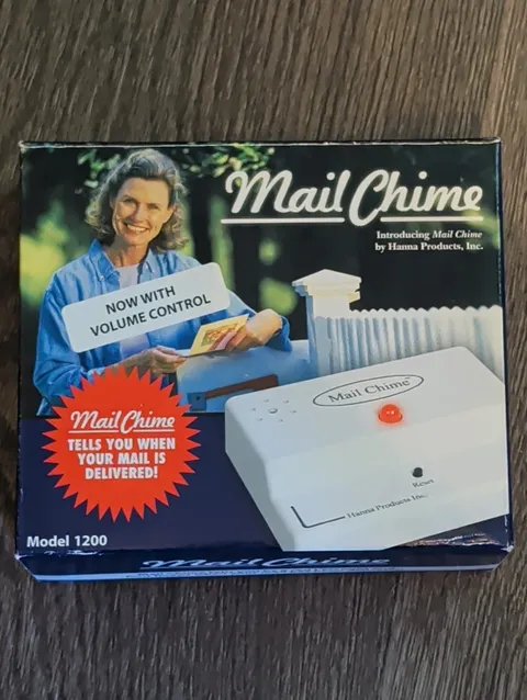Hanna Products Mail Chime Wireless Mailbox Alert Sound & LED Light Brand New