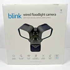 NEW Blink Wired Floodlight Camera HD Smart Security Cam Alexa Sealed - Black