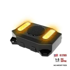 12-24V White Noise Backup Alarm and Light Warning – 97dB Reversing Black-1 PCS