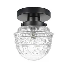 DSMJFU Black Semi Flush Mount Ceiling Light, Small Hallway 5.51in,