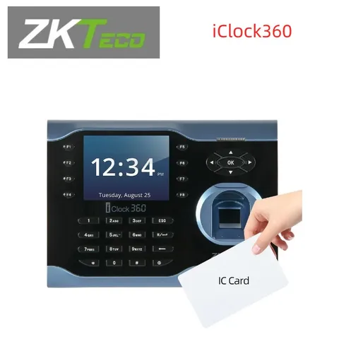 ZKTeco iClock360 TCP/IP Fingerprint Time Clock Attendance Terminal IC Card