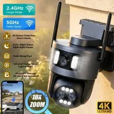 4K HD 2.4G/5G Security WiFi Camera Wireless Home Camera Pan & Tilt Auto Tracking