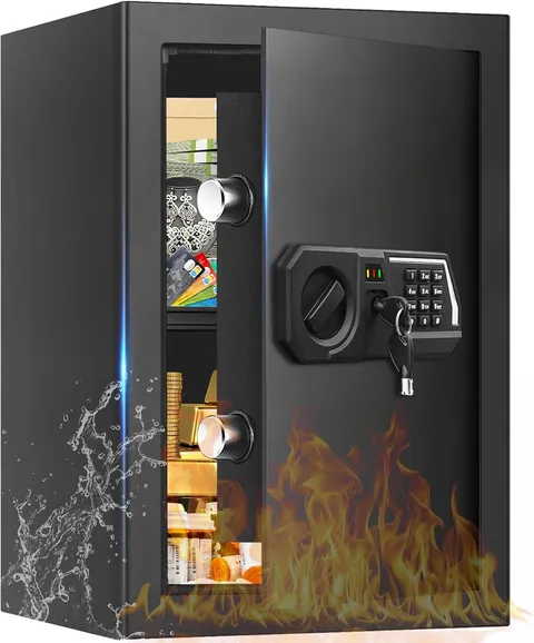 3.4 Cub Large Safes for Home Use, Digital Home Safe Box Fireproof Waterproof wit