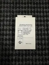 Occupancy and Vacancy Sensor Switch Dual Load