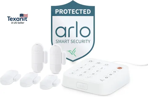 Home Security System - Alarm System with Wired Keypad Sensor Hub, 5 8-In-1 Senso