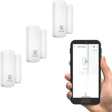 YoLink LoRa Smart Door & Window Sensor 3-Pack: Door Left-Open Reminders, up t...