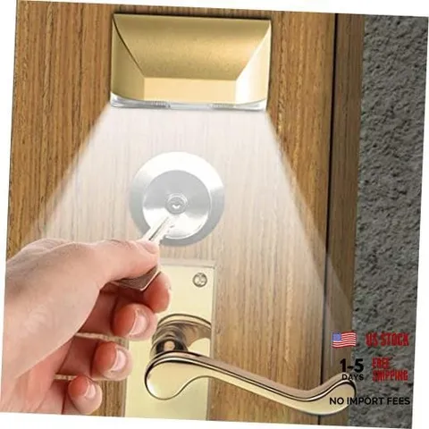 Door Light, Keyhole Light with Auto Sensor Motion Detector, LED 2 Pack Gold