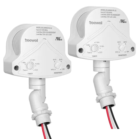2 Pack 240-Degree Replacement Motion Detector, Adjustable Delay Time & Detect...