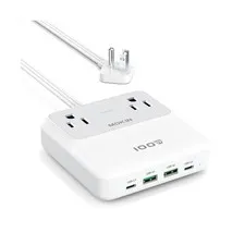 Charging Station,100W GaN USB-C Power Strip with Surge Protector, 6... Fast Ship