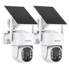 ANNKE 2Pcs WB400 4MP Wireless Battery Camera Dual-Band WiFi Solar 270° Pan Alexa
