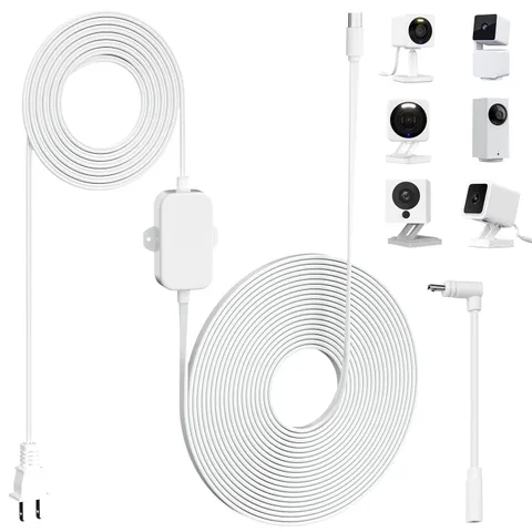 13Ft/4M Outdoor Power Adapter for Wyze Cam Pan V3, Wyze Cam V4, Wyze OG, Wyze Ca