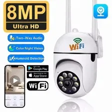 8MP WiFi PTZ Security Camera 2.4G IR Night Vision Motion Detection Home Cam