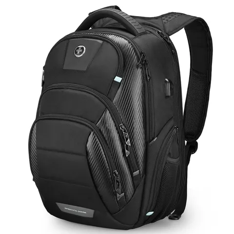 Swissdigital Design Men's 17 Inch Laptop Backpack with Apple Find My Network ...