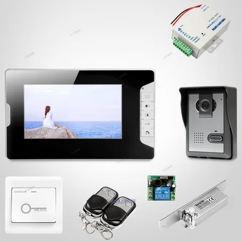7" Wired Video Door Entry Call System with IR Night Vision for Home Security