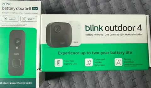 Blink Outdoor 4 Wireless Camera Security System & Blink Video Doorbell BUNDLE