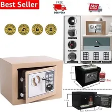 Mini Steel Safe with Keypad - Secure Cash & Jewelry Storage for Home & Office