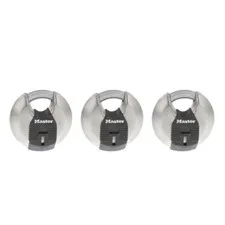 M40XTRI Magnum 2-3/4 in. Wide Stainless Steel Discus Keyed Padlock with 5/8 3Pk